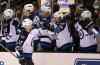Tony Avelar / The Associated Press
Winnipeg Jets' Drew Stafford (12) is congratulated after scoring against the San Jose Sharks during the first period of an NHL hockey game Saturday.