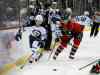 Ann Heisenfelt / The Associated Press
Minnesota Wild center Mikko Koivu (9), of Finland, and Winnipeg Jets center Mark Scheifele (55) chase the puck during the second period of an NHL hockey game in St. Paul, Minn., Friday, Nov. 27, 2015. The Jets won 3-1.