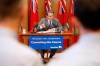 Manitoba's new Finance Minister Cameron Friesen speaks to media at a press conference before the provincial budget is read at the Manitoba Legislature in Winnipeg, Tuesday, May 31, 2016. THE CANADIAN PRESS/John Woods