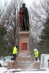 Lars Hagberg / The Canadian Press files
This statue of Sir John A. Macdonald in Kingston, Ont., was defaced one year ago.