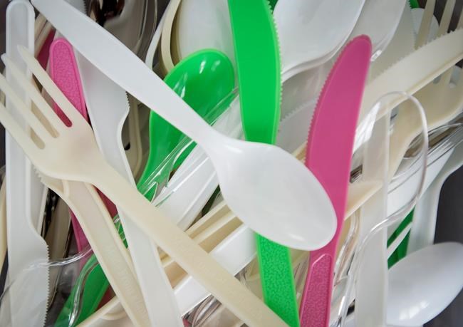 Plastic cutlery is pictured in North Vancouver, B.C. Monday, June, 10, 2019. THE CANADIAN PRESS/Jonathan Hayward