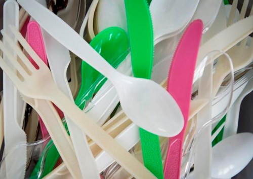 Plastic cutlery is pictured in North Vancouver, B.C. Monday, June, 10, 2019. THE CANADIAN PRESS/Jonathan Hayward