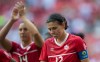 Canada's Christine Sinclair reacts to her teams 2-1 lose to England following the second half of FIFA World Cup quarter-final soccer in Vancouver, B.C. Saturday, June, 27, 2015. THE CANADIAN PRESS/Jonathan Hayward