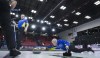 Team Alberta skip Kevin Koe makes a shot during the sixth draw against team New Brunswick at the Brier in Brandon, Man. Monday, March, 4, 2019. THE CANADIAN PRESS/Jonathan Hayward
