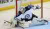 Bill Boyce / The Associated Press
Winnipeg Jets' goalie Ondrej Pavelec (31) blocks a shot against the St. Louis Blues during the third period of Tuesday's game.