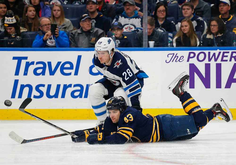 The Jets kept young players such as Jack Roslovic, who was mentioned in trade talks. (Jeffrey T. Barnes / The Associated Press files)