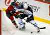 AP Photo/Ann Heisenfelt
Winnipeg Jets left wing Adam Lowry (17) controls the puck in front of Minnesota Wild defenseman Jonas Brodin (25), of Sweden, during the first period of an NHL hockey game in St. Paul, Minn.