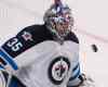 Peter McCabe / The Canadian Press
Jets goalie Al Montoya makes a save during third period  action against the Montreal Canadiens in Montreal on Sunday.