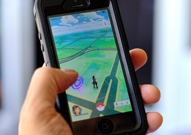 The Associated Press files
Pokemon Go is displayed on a cell phone in Los Angeles on Friday, July 8, 2016.