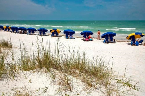 FILE - This May 21, 2008, file photo shows the main beach at Caladesi Island State Park, a barrier island along the Gulf of Mexico, on Florida's West Coast in Dunedin, Fla. Stephen Leatherman, a coastal scientist and professor at Florida International University, has been drafting a list of the best beaches in the U.S. under alias 