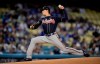 Atlanta Braves starting pitcher Max Fried throws to the plate during the first inning of a baseball game against the Los Angeles Dodgers, Tuesday, May 7, 2019, in Los Angeles. (AP Photo/Mark J. Terrill)