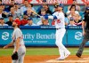 Los Angeles Dodgers' Cody Bellinger, right, heads to first as he hits a three-run home run as St. Louis Cardinals starting pitcher Michael Wacha watches during the first inning of a baseball game Monday, Aug. 5, 2019, in Los Angeles. (AP Photo/Mark J. Terrill)