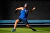 Los Angeles Dodgers' Clayton Kershaw warms up during practice for Game 1 of the NLDS baseball game against the Washington Nationals Wednesday, Oct. 2, 2019, in Los Angeles. (AP Photo/Mark J. Terrill)