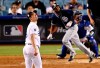 Los Angeles Dodgers starting pitcher Kenta Maeda, of Japan, watches a two-run home run by San Diego Padres' Manuel Margot, who heads toward first during the eighth inning of a baseball game Saturday, July 6, 2019, in Los Angeles. (AP Photo/Mark J. Terrill)