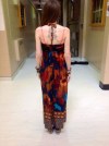 Facebook photo 
Lauren Wiggins, a 17-year-old high school student from Moncton, N.B., was given detention for wearing a floor-length halter-top dress. She was told the dress was 