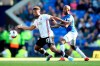 Sheffield United's Lys Mousset, left, and Everton's Fabian Delph battle for the ball during the English Premier League soccer match at Goodison Park, Liverpool, England, Saturday Sept. 21, 2019. (Nick Potts/PA via AP)