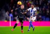 Burnley's Jeff Hendrick, left, and Brighton & Hove Albion's Gaetan Bong battle for the ball during the English Premier League soccer match at the AMEX Stadium, Brighton, England, Saturday Feb. 9, 2019. (Adam Davy/PA via AP)