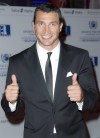 Wladimir Klitschko arrives for the 'Sports For Peace' Fundraising Ball at The V&A museum in central London, Wednesday, July 25, 2012. (AP Photo/Joel Ryan)