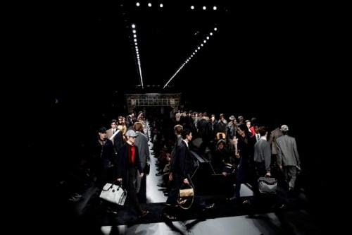 Models wear creations as part of the Fendi men's Fall-Winter 2019-20 collection, that was presented in Milan, Italy, Monday, Jan.14, 2019. (AP Photo/Luca Bruno)