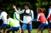 Chelsea's Willian attends a training session at Cobham Training Ground, London, Wednesday, May 22, 2019. (Tim Goode/PA via AP)