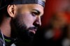 Gabriel Barbosa of Brazil's Flamengo talks to the press after arriving at the military airport Grupo Aereo 8, in Lima, Peru, Wednesday, Nov. 20, 2019. The team will play Argentina's River Plate on Saturday's Copa Libertadores final. (AP Photo/Martin Mejia)