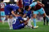 Chelsea's Callum Hudson-Odoi gets injured during the English Premier League soccer match between Chelsea and Burnley at Stamford Bridge stadium in London, Monday, April 22, 2019. (AP Photo/Kirsty Wigglesworth)