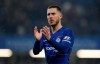 Chelsea's Eden Hazard applauds at the end of the English Premier League soccer match between Chelsea and West Ham at Stamford Bridge stadium in London, Monday, April 8, 2019. (AP Photo/Alastair Grant)