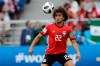 FILE - In this Friday, June 15, 2018 file photo, Egypt's Amr Warda watches the ball during their group A match against Uruguay at the 2018 soccer World Cup in the Yekaterinburg Arena in Yekaterinburg, Russia. Egypt has expelled midfielder Amr Warda from its squad for the rest of the African Cup of Nations for a beach of discipline after he allegedly sexually harassed women on social media. The Egyptian Football Association said Wednesday, June 26, 2019 and just hours before the host's game against Congo that Warda had been thrown out in order to maintain 