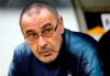 FILE - In this Thursday, May 2, 2019 file photo, Chelsea's coach Maurizio Sarri attends their Europa League, first leg semifinal soccer match against Eintracht Frankfurt in the Commerzbank Arena in Frankfurt, Germany. Maurizio Sarri has on Sunday, June 16 left Chelsea after one season to return to Italy to manage Juventus. The former Napoli coach has joined Serie A champion Juventus on a three-year contract to replace Massimiliano Allegri. (AP Photo/Michael Probst, file)