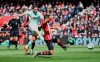 Bournemouth's Dan Gosling scores his side's first goal of the game during their English Premier League soccer match against Southampton at St Mary's Stadium, Southampton, England, Saturday, April 27, 2019. (Adam Davy/PA via AP)
