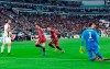 Torino's Sasa Lukic, center left, celebrates after scoring the first goal of the game during the Italian Serie A soccer match between Juventus FC and Torino FC at the Allianz Stadium in Turin, Italy, Friday, May 3, 2019. (Alessandro Di Marco/ansa via AP)