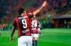 Bologna's Federico Santander celebrates after scoring during the Italian Serie A soccer match between Bologna FC and SSC Napoli at the Renato Dall'Ara stadium in Bologna, Italy, Saturday, May 25, 2019. (Giorgio Benvenuti/ANSA via AP