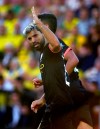 Manchester City's Sergio Aguero celebrates scoring his side's first goal of the game during the English Premier League soccer match between Norwich City and Manchester City at Carrow Road, Norwich, England, Saturday, Sept. 14, 2019. (Joe Giddens/PA via AP)