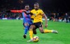 Wolverhampton's Ivan Cavaleiro, right, plays the ball as Crystal Palace's Aaron Wan-Bissaka defends during a Premier League soccer match at Molineux, Wednesday, Jan. 2, 2019, in Wolverhampton, England. (David Davies/PA via AP)