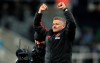 Manchester United interim manager Ole Gunnar Solskjaer reacts after the final whistle of a Premier League soccer match against Newcastle United at St James' Park, Wednesday, Jan. 2, 2019, in Newcastle, England. Manchester United won 2-0. (Owen Humphreys/PA via AP)