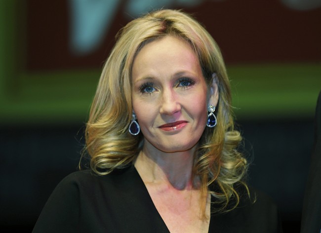 FILE - In this Thursday, Sept. 27, 2012 file photo, British author J.K. Rowling poses for photographers at the Southbank Centre in London. J.K. Rowling the creator of boy wizard Harry Potter published a 1,700 word essay Friday revealing the real-life inspiration behind one of her most memorable villains, the supernatural bureaucrat and Hogwarts teacher Dolores Umbridge. (AP Photo/Lefteris Pitarakis, File)