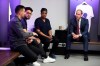 Britain's Prince William, President of the Football Association, right, attends the launch of a new mental health campaign at Wembley Stadium, London, Wednesday May 15, 2019. (Chris Jackson/Pool via AP)