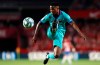 FILE - In this Saturday, Sept. 21, 2019 file photo, Barcelona's Ansu Fati controls the ball during the Spanish La Liga soccer match between Barcelona and Granada at the Los Carmenes stadium in Granada, Spain. Ansu Fati, the talented forward who made his debut with Barcelona this season, has quickly attracted everyone’s attention in Spain and is already touted by many as the next big thing for “La Roja.” (AP Photo/Miguel Morenatti, File)