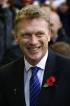 FILE - This is a Saturday Oct. 29, 2011 file photo of Everton manager David Moyes as he looks on before their English Premier League soccer match against Manchester United at Goodison Park, Liverpool, England. Everton said Thursday May 9, 2013 that its manager David Moyes is leaving the club at the end of the season and wants to replace Alex Ferguson at Manchester United. While United has not yet made an announcement on who will succeed Ferguson at Old Trafford, the statement from Everton clears the way for Moyes to be hired. (AP Photo/Tim Hales, File)