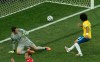 FILE - In this June 12, 2014, file photo, Brazil's Marcelo, right, scores an own goal during the group A World Cup soccer match between Brazil and Croatia, the opening game of the tournament, in the Itaquerao Stadium in Sao Paulo, Brazil. Considering how Brazil's campaign at its home World Cup ended, with a 7-1 loss to Germany in the semifinals and a 3-0 defeat to the Netherlands in the third-place playoff, it was perhaps fitting that it started with a moment of embarrassment. After the razzmatazz of the opening ceremony, jubilant Brazil fans were hushed 11 minutes into the first game in Sao Paulo when left back Marcelo diverted a cross from the left wing into his own net. It was Brazil's first-ever own goal at a World Cup. (AP Photo/Shuji Kajiyama, File)