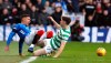 Rangers' James Tavernier, left, clashes with Celtic's Ryan Christie during their Scottish Premiership soccer match at Ibrox Stadium in Glasgow, Scotland, Saturday Dec. 29, 2018. (Andrew Milligan/PA via AP)