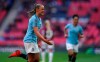 Manchester City's Georgia Stanway celebrates scoring against West Ham during the Women's FA Cup Final at Wembley Stadium, London, Saturday May 4, 2019. (John Walton/PA via AP)