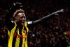Watford's Domingos Quina celebrates scoring his side's third goal of the game during the English Premier League soccer match between Watford F.C and Cardiff City at Vicarage Road stadium, London, England. Saturday Dec. 15, 2018. (Yoi Mok/PA via AP)