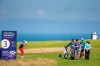 Thailand's Ariya Jutanugarn tees off at the 3rd hole during day three of the Ladies Scottish Open at The Renaissance Club in North Berwick, Scotland, Saturday Aug. 10, 2019. (Kenny Smith/PA via AP)