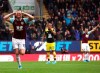 Burnley's Ashley Barnes celebrates scoring his teams second goal during the English Premier League soccer match between Burnley and Southampton at the Turf Moore stadium, Burnley, England. Saturday, Aug, 10 2019 (Martin Rickett/PA via AP)