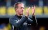 Brighton and Hove Albion manager Graham Potter appaluds the fans after the English Premier League soccer match between Watford and Brighton and Hove Albion at Vicarage Road stadium, Watford, England. Saturday Aug, 10, 2019 (Nick Potts/PA via AP)