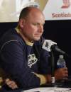 Wayne Glowacki / Winnipeg Free Press
Winnipeg Blue Bomber Head Coach Paul LaPolice speaks to reporters the day after his defensive line and assistant head coach Richard Harris died suddenly.