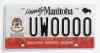 New University of Winnipeg licence plates.