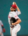 Philadelphia Phillies starting pitcher Aaron Nola delivers during the first inning of the team's baseball game against the Boston Red Sox at Fenway Park in Boston, Tuesday, Aug. 20, 2019. (AP Photo/Charles Krupa)