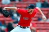 Boston Red Sox's Chris Sale pitches during the first inning of the first game of a baseball doubleheader against the Detroit Tigers in Boston, Tuesday, April 23, 2019. (AP Photo/Michael Dwyer)